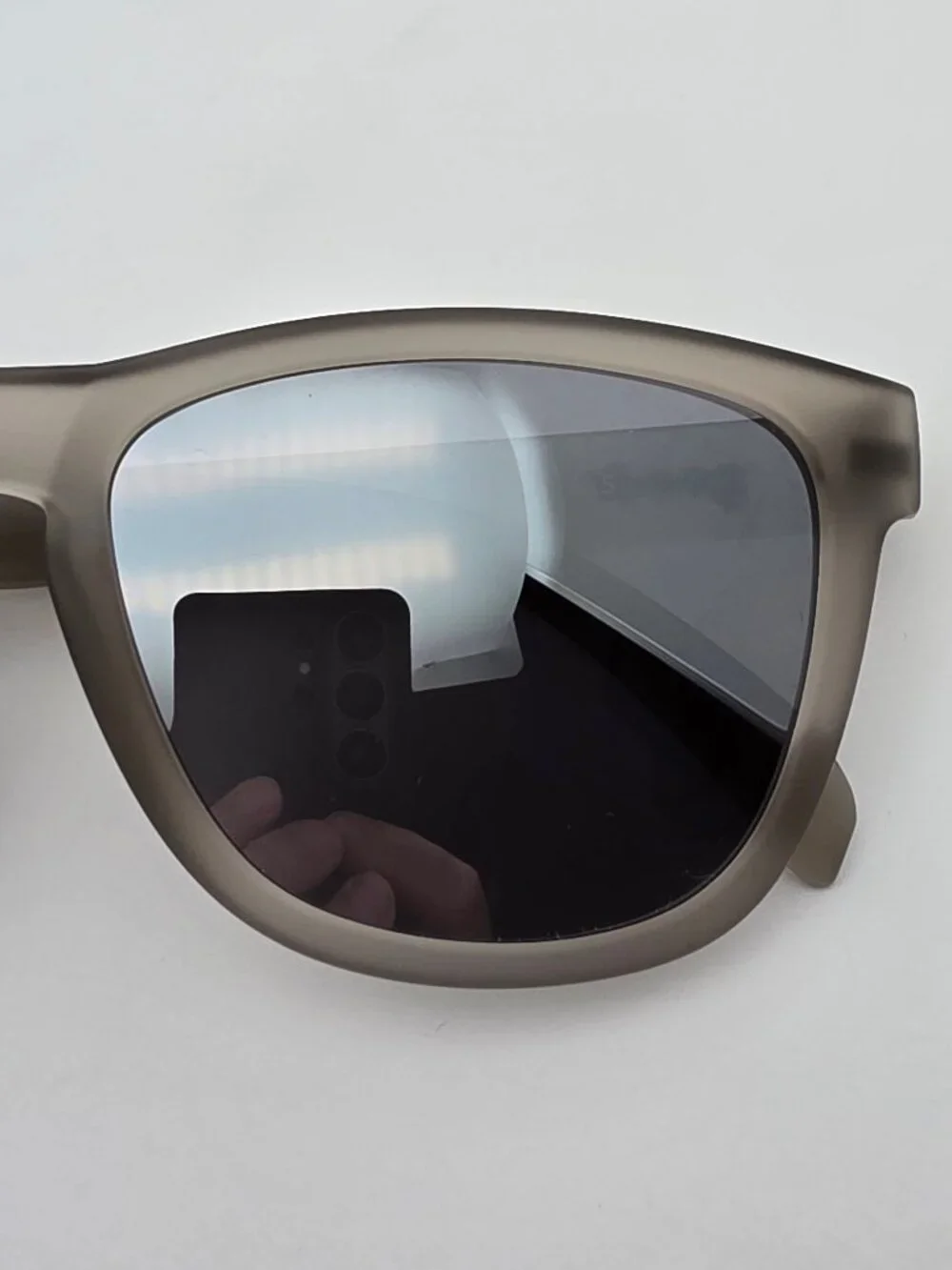 Goodr OG Going To Valhalla Crystal Grey Frame Polarized Chrome Lens Sunglasses